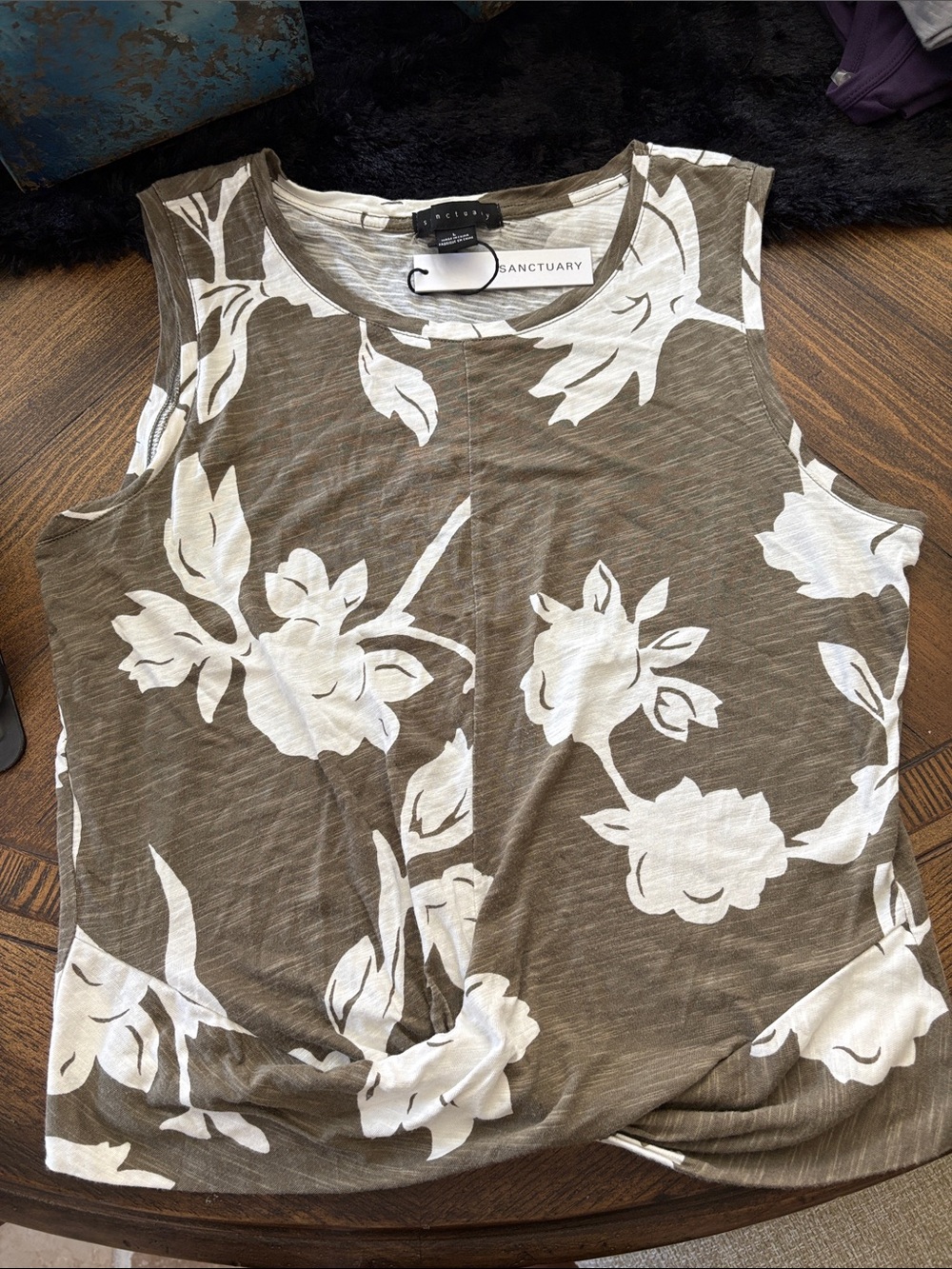 Sanctuary Twisted Floral Tank NWT Size L